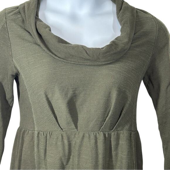 Anthropologie Saturday Sunday Olive Green Cowl Neck Babydoll Dress – Medium - Picture 3 of 13